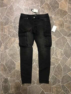 BoohooMAN Cargo Jeans 34 x 32 (34R)